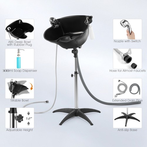 Portable adjustable wash - portable, basin