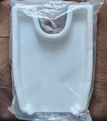 White plastic shampoo basin - plastic,