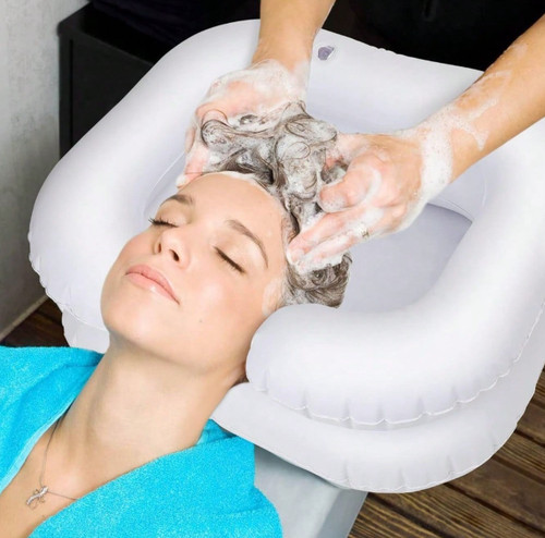 Inflatable shampoo basin sink - shampoo,
